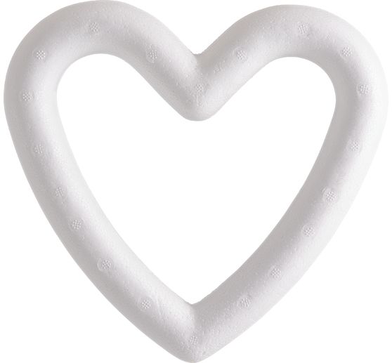 Polystyrene-heart frame, 20 cm