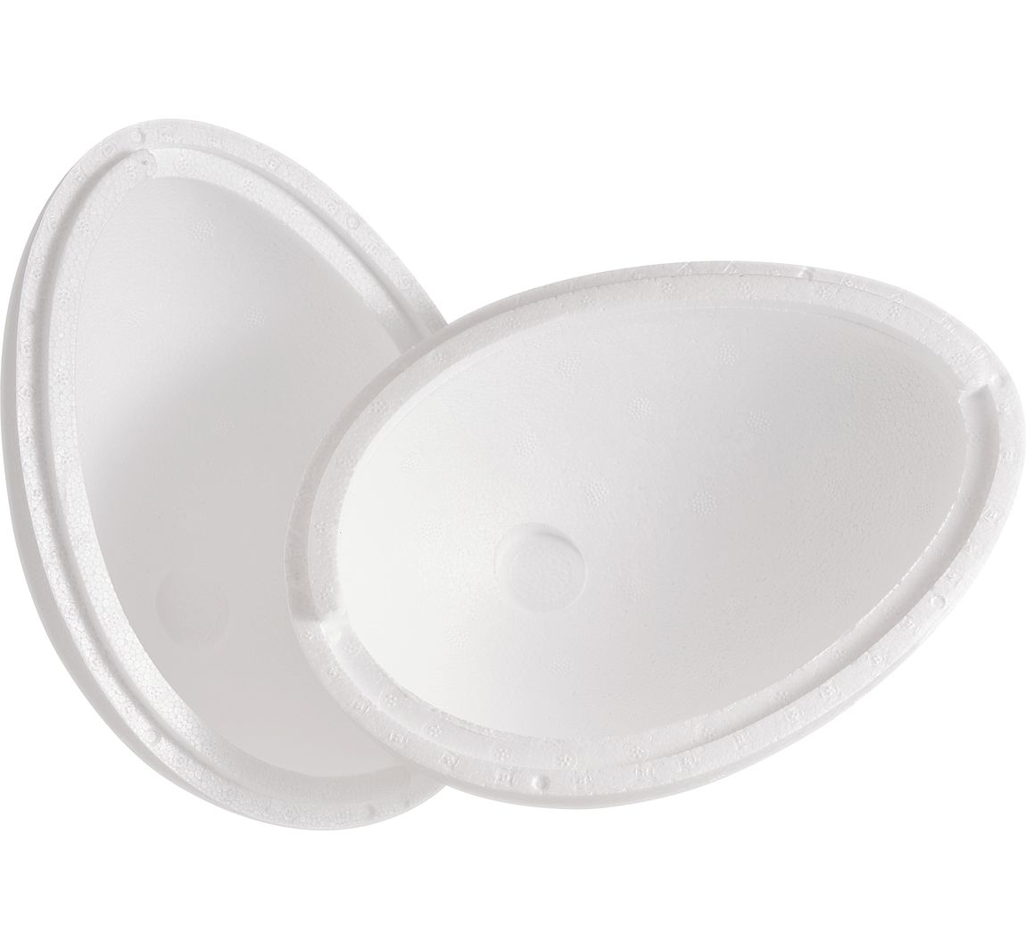 Piepschuim ei, 2 delig, 21 cm