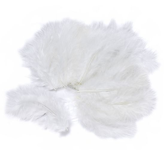 Marabou feathers, about 15 pieces