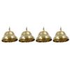 Metal bells, 22 mm, 4 pieces Gold