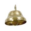 Metal bells, 22 mm, 4 pieces Gold