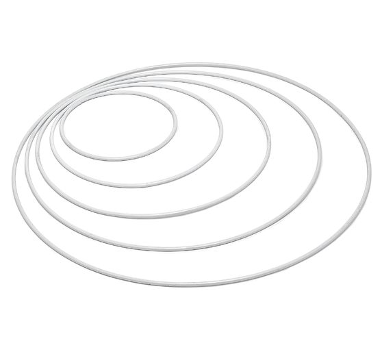 Metalen ring "Cirkel", Wit