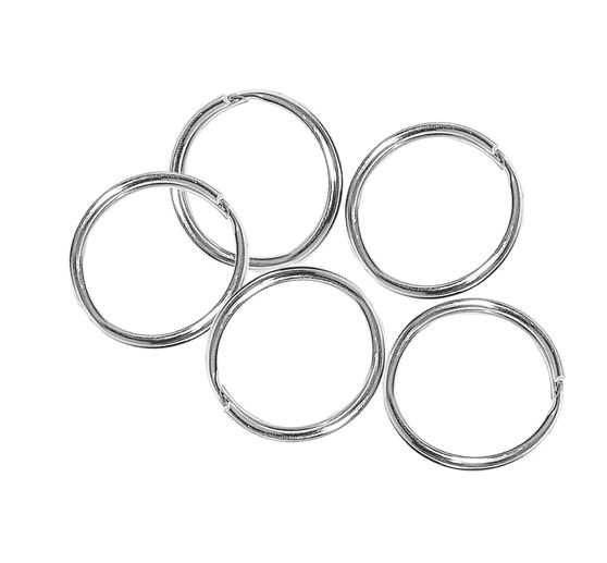 Key split rings, 5 pieces, Ø 2 cm