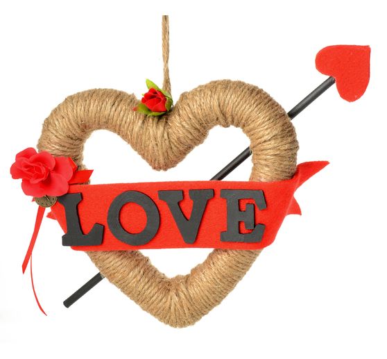 Polystyrene-heart frame, 20 cm