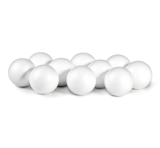 VBS Polystyrene ball, Ø 7 cm, 10 pieces