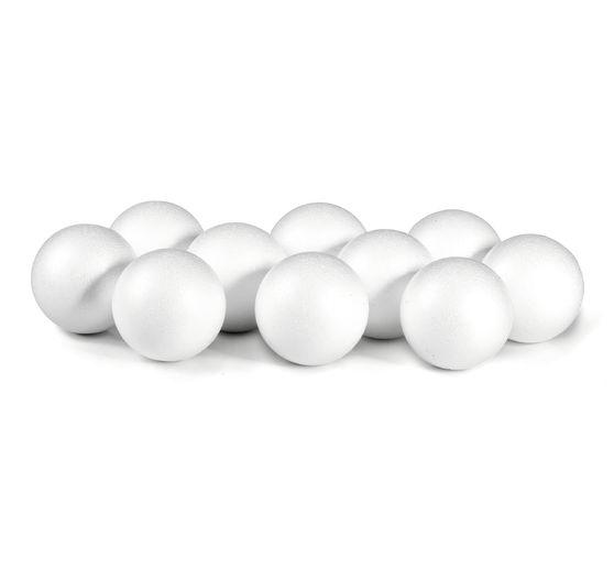 VBS Polystyrene ball, Ø 12 cm, 10 pieces