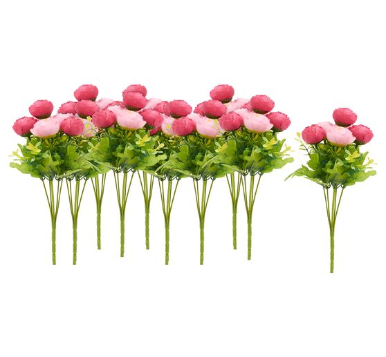 VBS Ranunculus, artificial, Pink, approx. 28 cm, 10 pieces