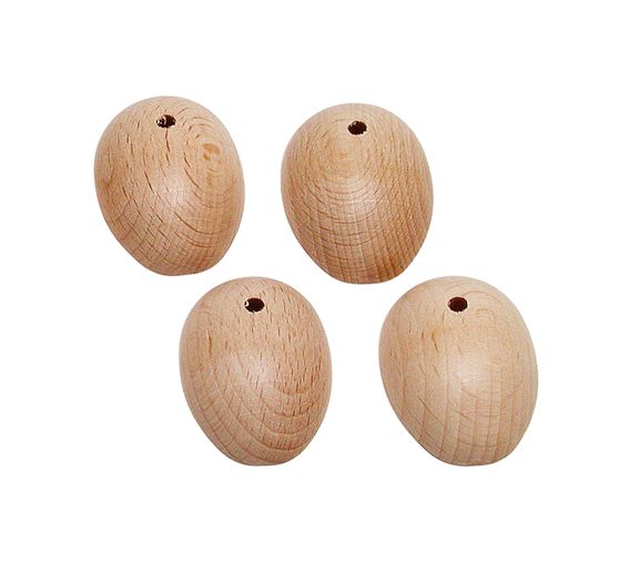 Wooden feet with hole, 4 pieces