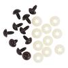 Bear eyes brown, Ø 12 mm, 10 pieces