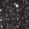 Pailletten gewelfd, metallic Zwart