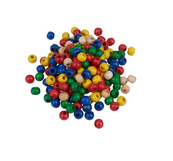 Wooden beads, Ø 4 mm, about 165 pieces
