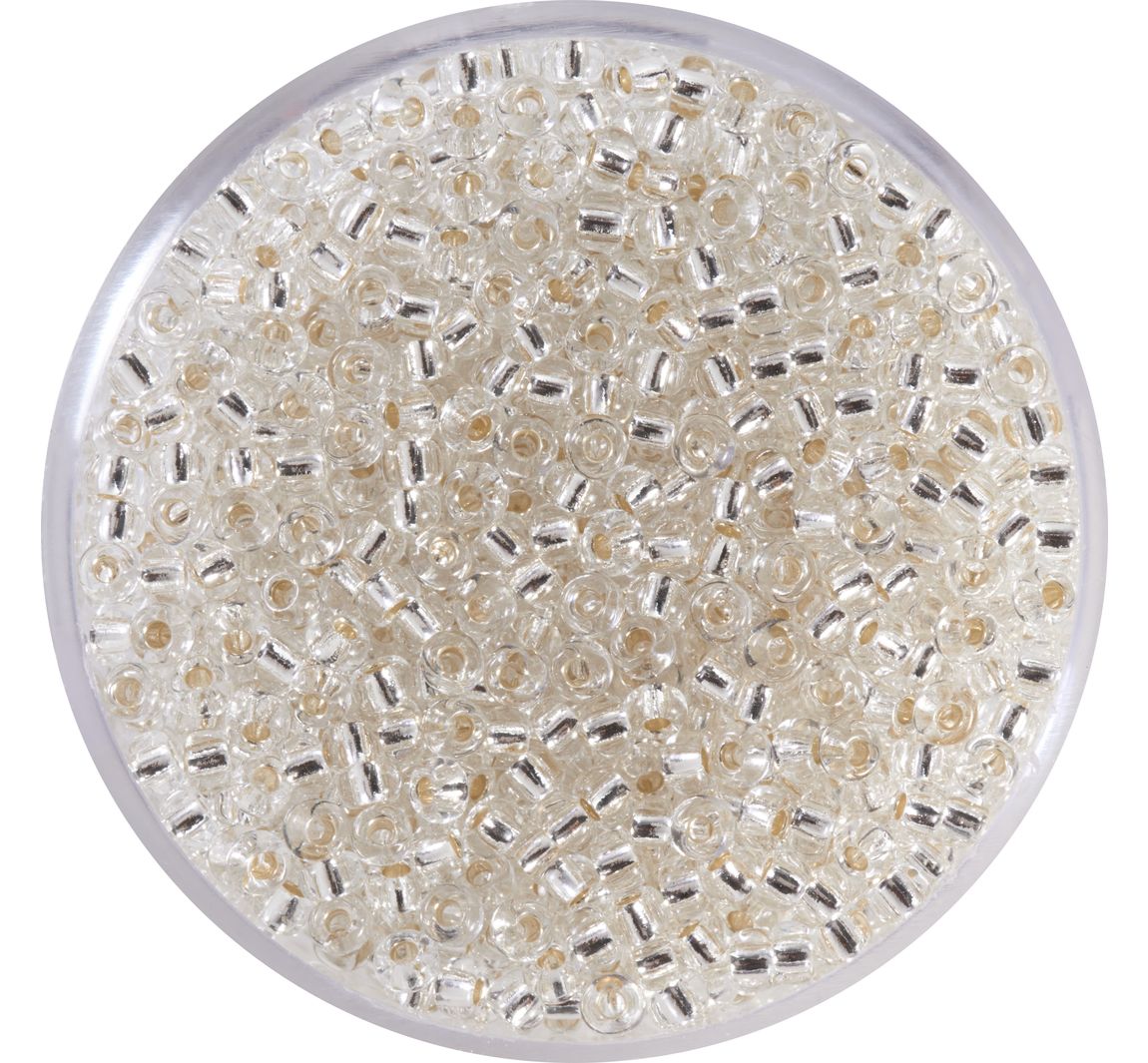 Miyuki Rocailles - silverlined crystal