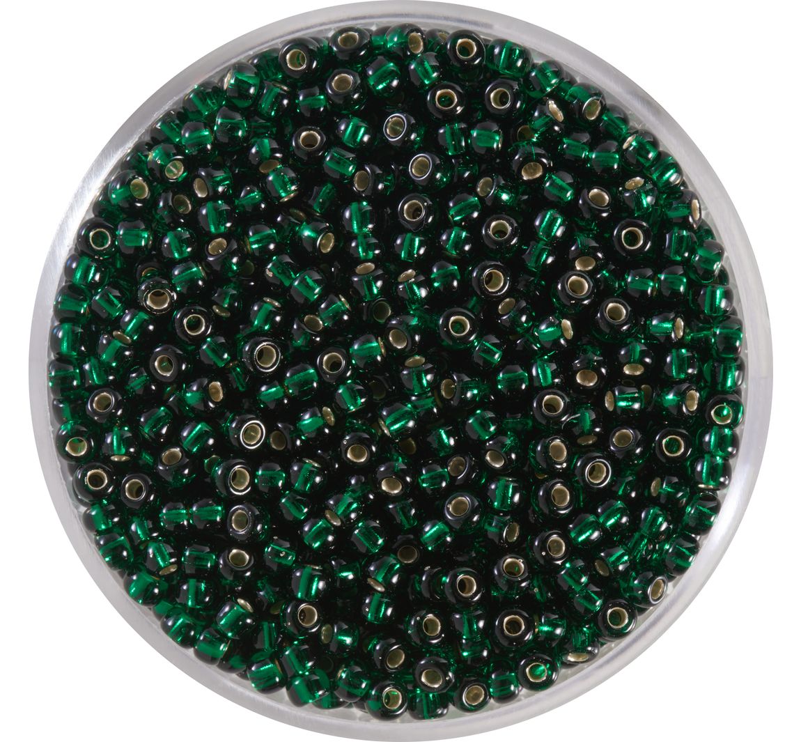 Miyuki Rocailles - silverlined emerald