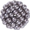 Glass wax beads, Ø 6 mm, 55 pieces Dark grey