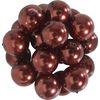 Glazen waskralen, Ø 10 mm, 20 stuks Chocoladebruin