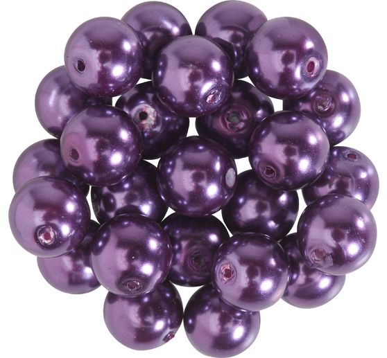 Glazen waskralen, Ø 8mm, 25st., goudgeel (lichtoranje)