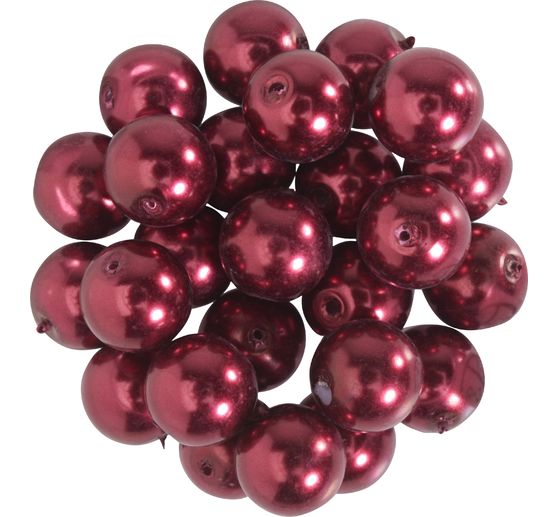 Glazen waskralen, Ø 8mm, 25st., goudgeel (lichtoranje)