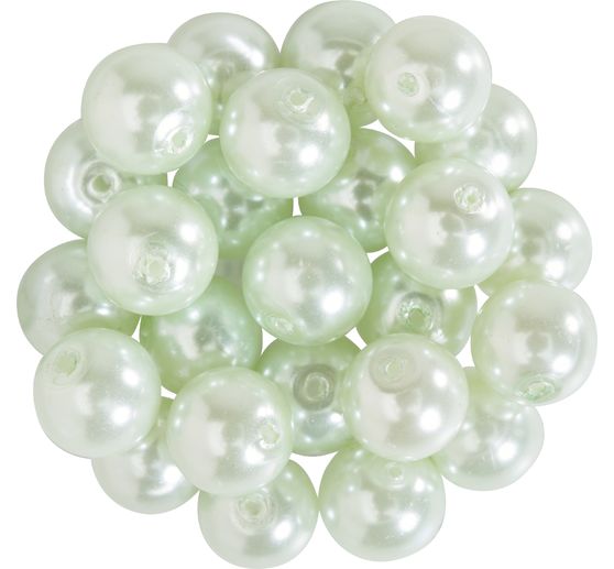 Glazen waskralen, Ø 8mm, 25st., goudgeel (lichtoranje)
