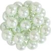 Glazen waskralen, Ø 8mm, 25st., goudgeel (lichtoranje) Lichtgroen
