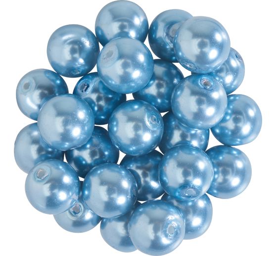 Glazen waskralen, Ø 8mm, 25st., goudgeel (lichtoranje)