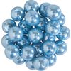 Glazen waskralen, Ø 8mm, 25st., goudgeel (lichtoranje) Lichtblauw