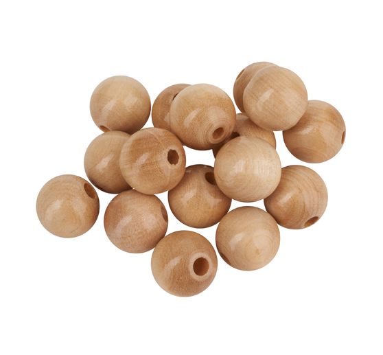 Wood Beads, Ø 15 mm