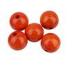 Houten kralen, Ø 15 mm Oranje