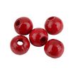Wooden beads, Ø 6mm, approx. 125 pieces Red