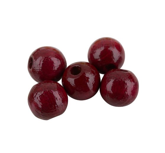 Houten kralen, Ø 8 mm, 85 stuks
