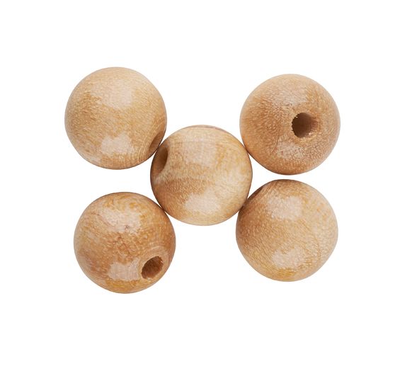 Wooden beads, Ø 10 mm, approx. 50 pieces