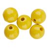 Wooden beads, Ø 10 mm, approx. 50 pieces Yellow
