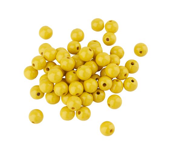 Wooden beads, Ø 10 mm, approx. 50 pieces