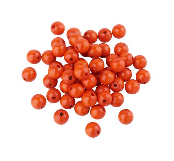 Wooden beads, Ø 10 mm, approx. 50 pieces