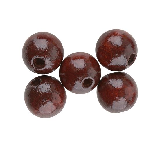 Houten kralen, Ø 10 mm, ca. 50 stuks