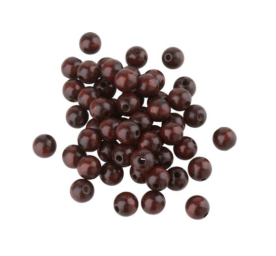 Wooden beads, Ø 10 mm, approx. 50 pieces