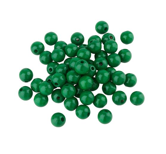 Wooden beads, Ø 10 mm, approx. 50 pieces