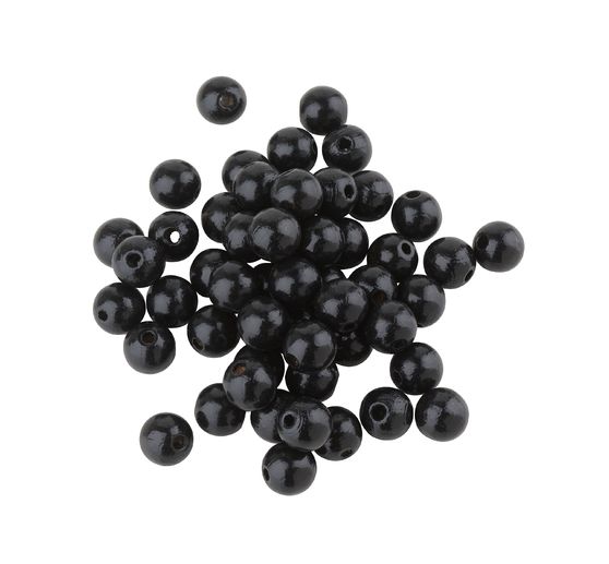 Wooden beads, Ø 10 mm, approx. 50 pieces