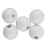 Wooden beads, Ø 10 mm, approx. 50 pieces White