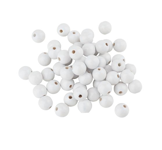 Wooden beads, Ø 10 mm, approx. 50 pieces