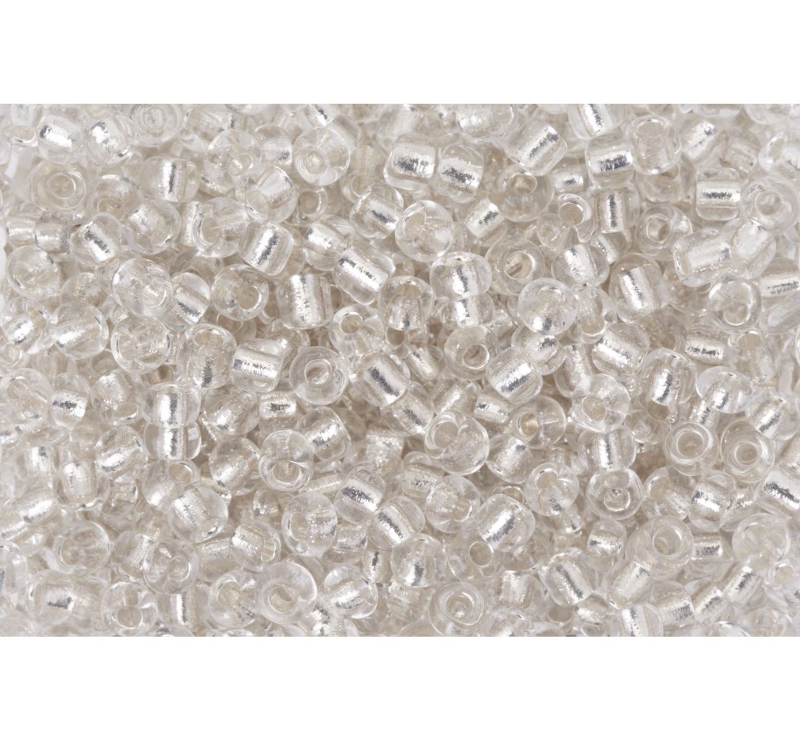 Rocailles "Silverline" - Zilver-Transparant