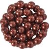 Glazen waskralen, Ø 6 mm, 55 stuks Chocoladebruin