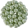 Glazen waskralen, Ø 6 mm, 55 stuks Lichtgroen