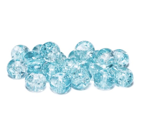 Glitter beads, Ø 8 mm, 20 pieces
