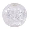 Glitter beads, Ø 8 mm, 20 pieces Crystal