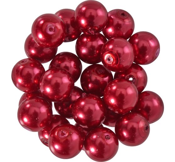 Glazen waskralen, Ø 8mm, 25st., goudgeel (lichtoranje)