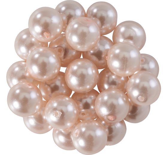 Glazen waskralen, Ø 8mm, 25st., goudgeel (lichtoranje)