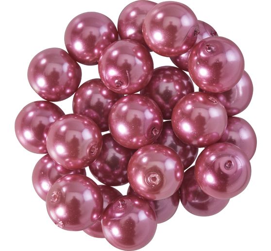Glazen waskralen, Ø 8mm, 25st., goudgeel (lichtoranje)
