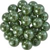 Glazen waskralen, Ø 8mm, 25st., goudgeel (lichtoranje) Donkergroen
