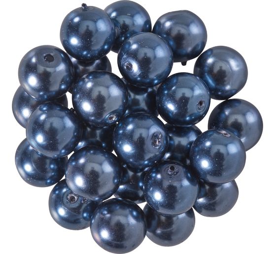 Glazen waskralen, Ø 8mm, 25st., goudgeel (lichtoranje)