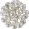 Glazen waskralen, Ø 8mm, 25st., goudgeel (lichtoranje) Wit